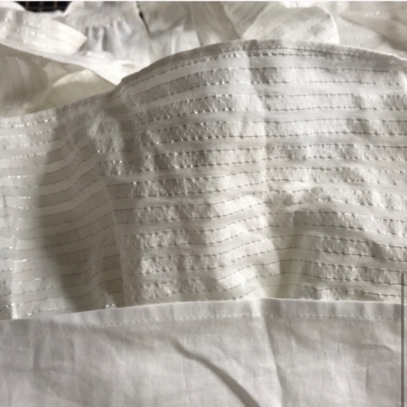 MADEWELL Metallic Striped Ruffle- Sleeve Dress XXS - Picture 9 of 10